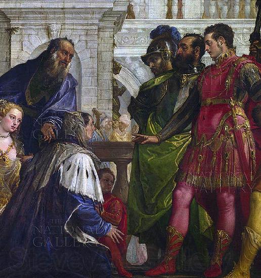 Paolo Veronese Family of persian king Darius before Alexander The Great after Battle of Issus. Fragment of painting Norge oil painting art